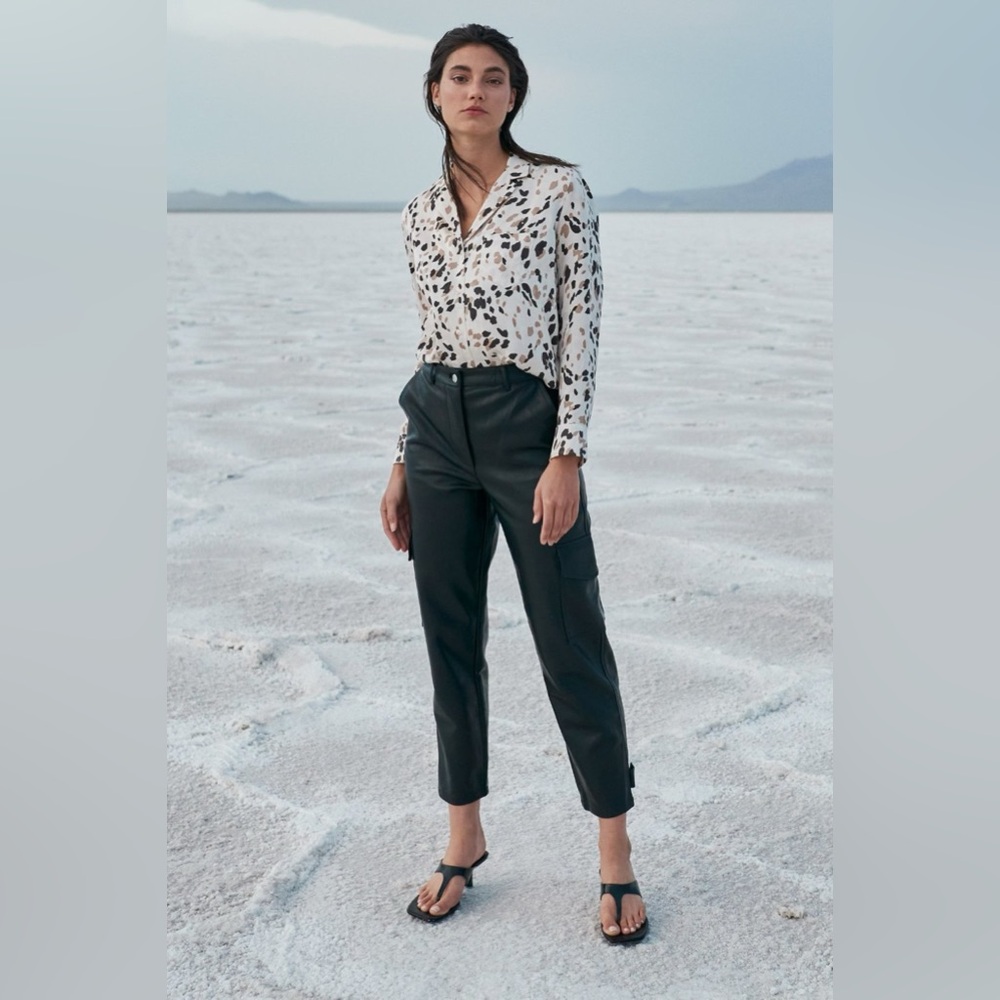 Rails Rebel Silk Cheetah Button Down Shirt